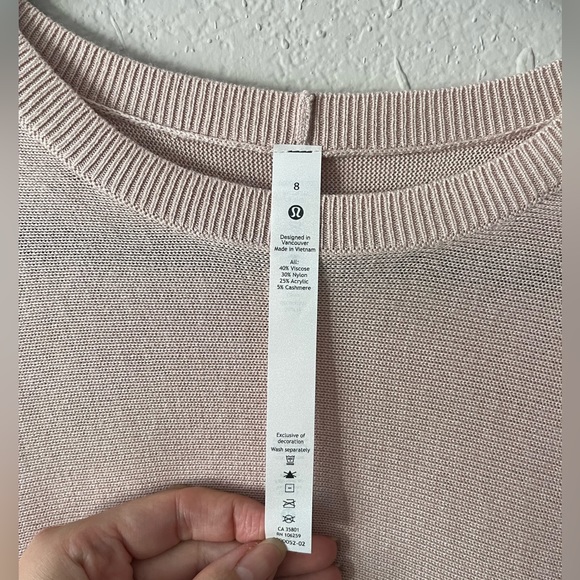 Lululemon Cashlu Knit Pullover Pink Bliss NWT - Picture 3 of 9